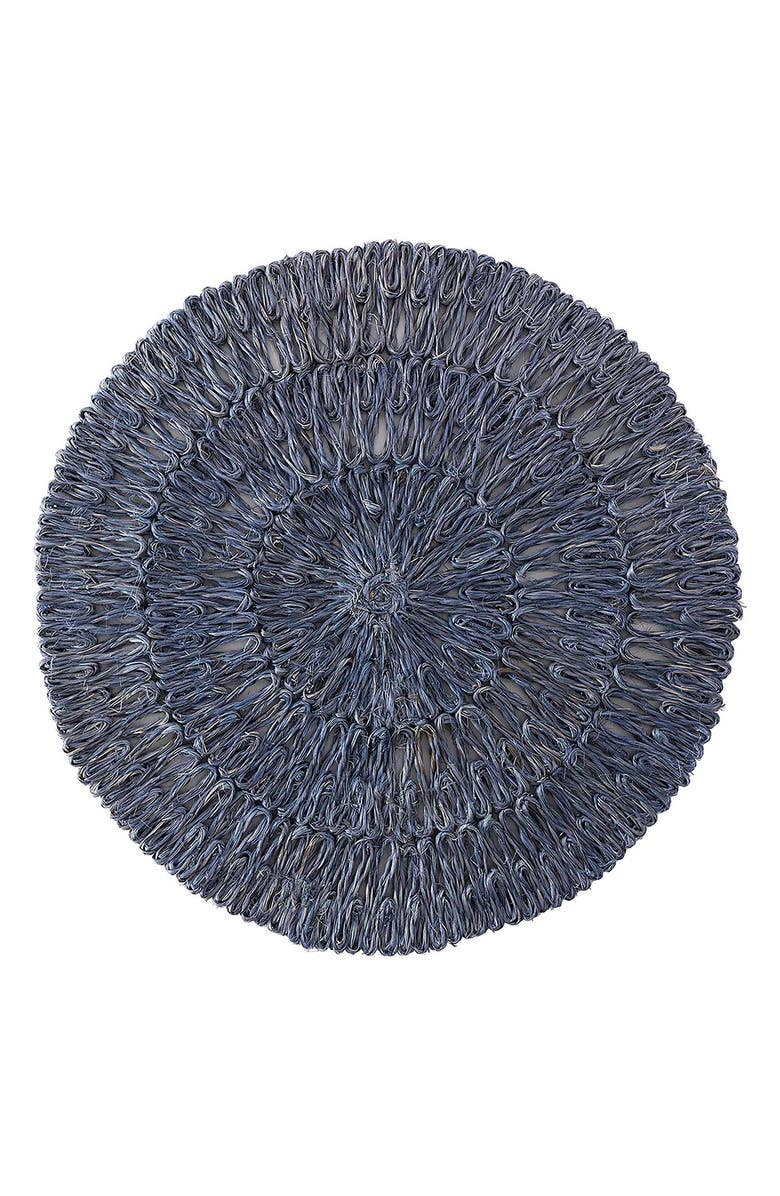 Juliska Set of 4 Straw Loop Placemats, Alternate, color, Delft Blue