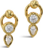 Alexis Bittar Asterales Cubic Zirconia Circle Post Earrings