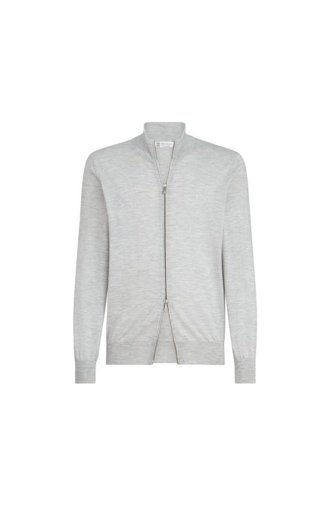 Cashmere and silk cardigan