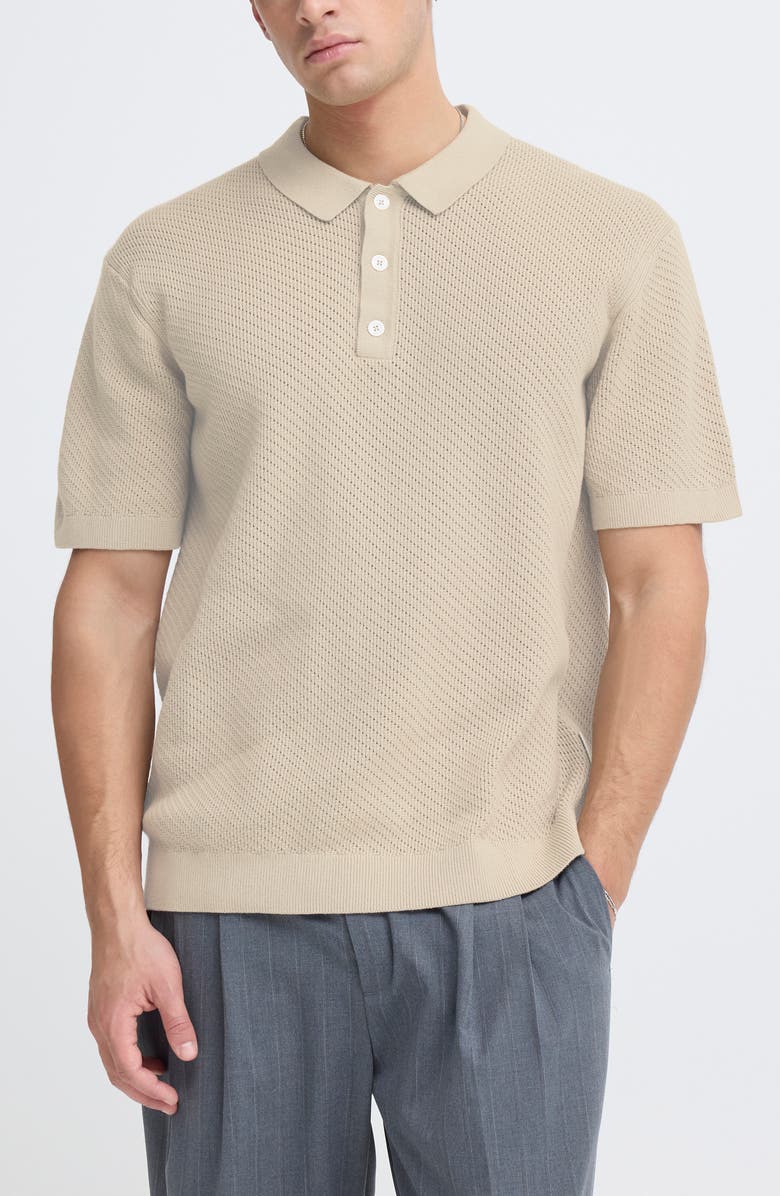 CASUAL FRIDAY Knit Polo, Main, color, Island Fossil
