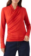 Karen Kane Crossover Side Shirred Top