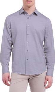 Bugatchi James OoohCotton® Herringbone Button-Up Shirt