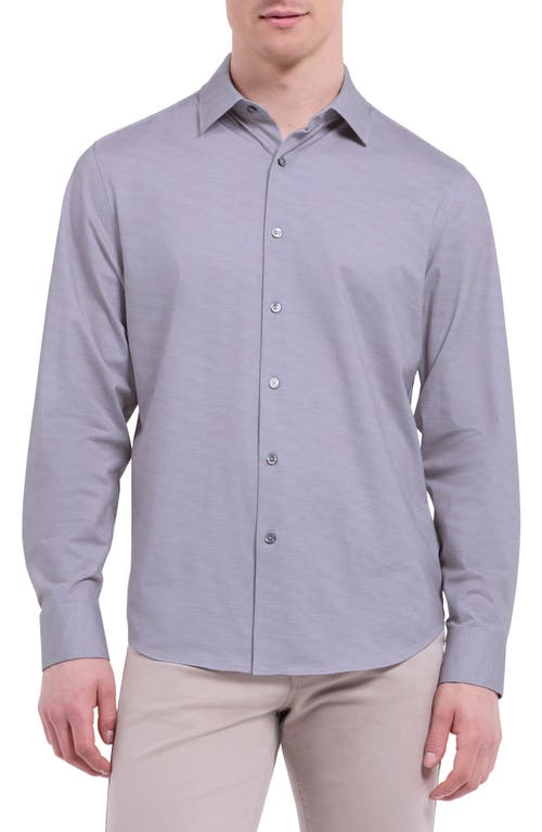 Bugatchi James Ooohcotton® Herringbone Button-up Shirt In Brown