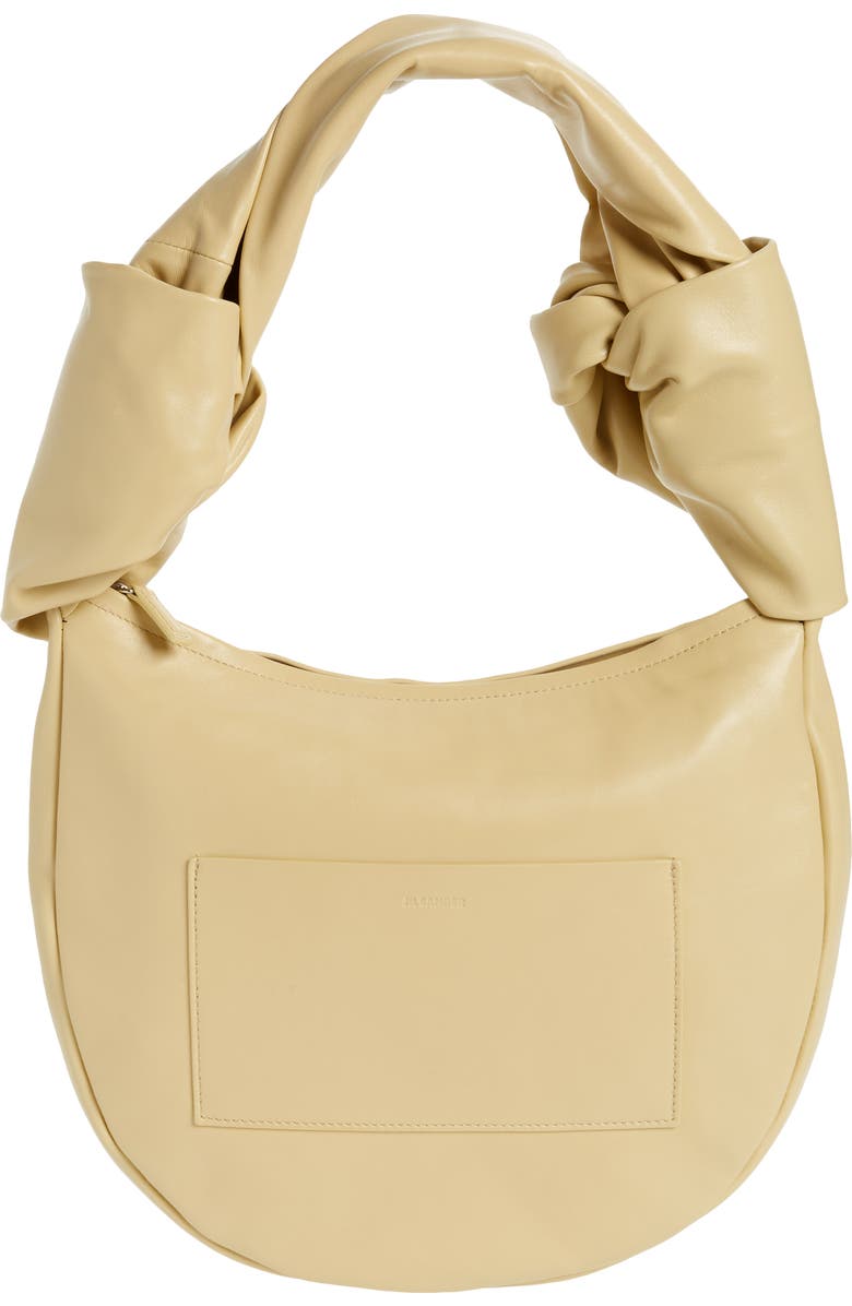Jil Sander Twisted Lambskin Leather Shoulder Bag, Main, color,