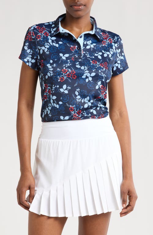 Swannies Darci Performance Polo In Midnight-navy