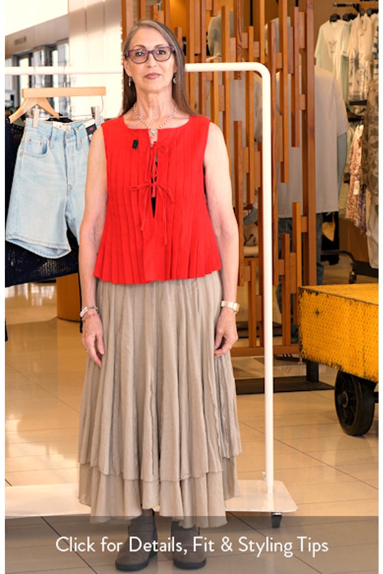 Delia Tie Front Pleat Tank video