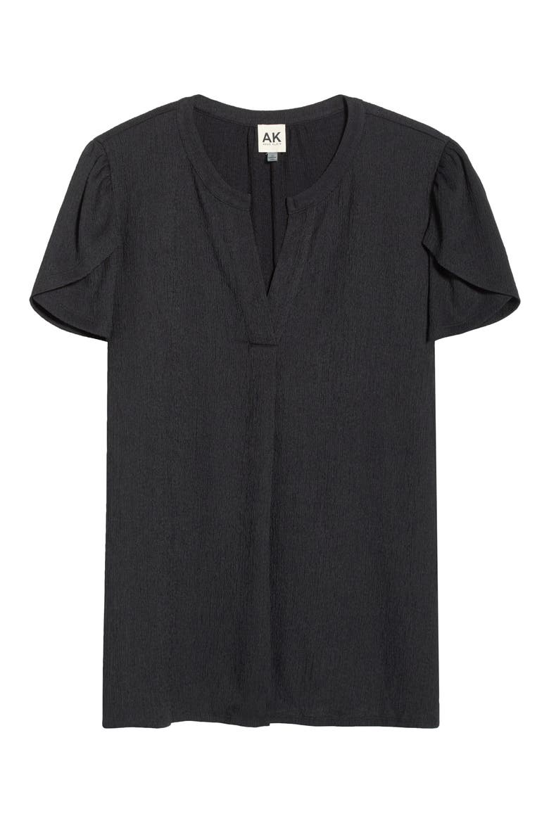 Tulip Sleeve Top, Alternate, color, ANNE BLACK