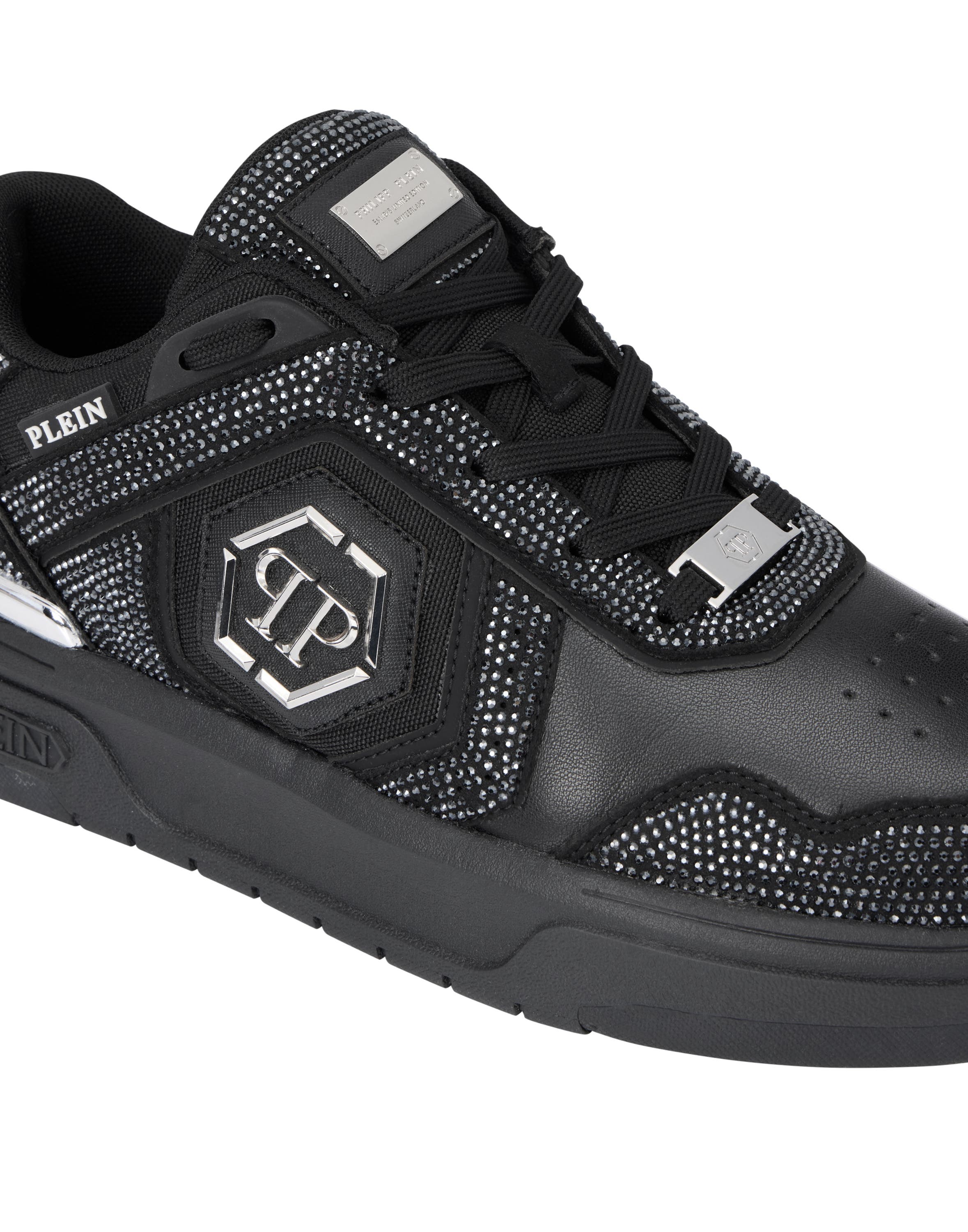 Low-Top Sneakers Sk8R Strass Unisex, Alternate, color, black/black