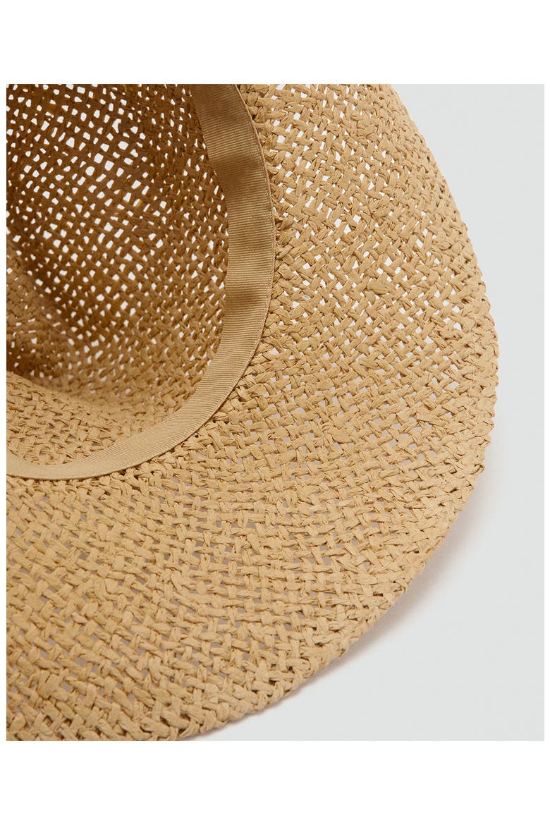Straw Hat with Shells, Alternate, color, BEIGE