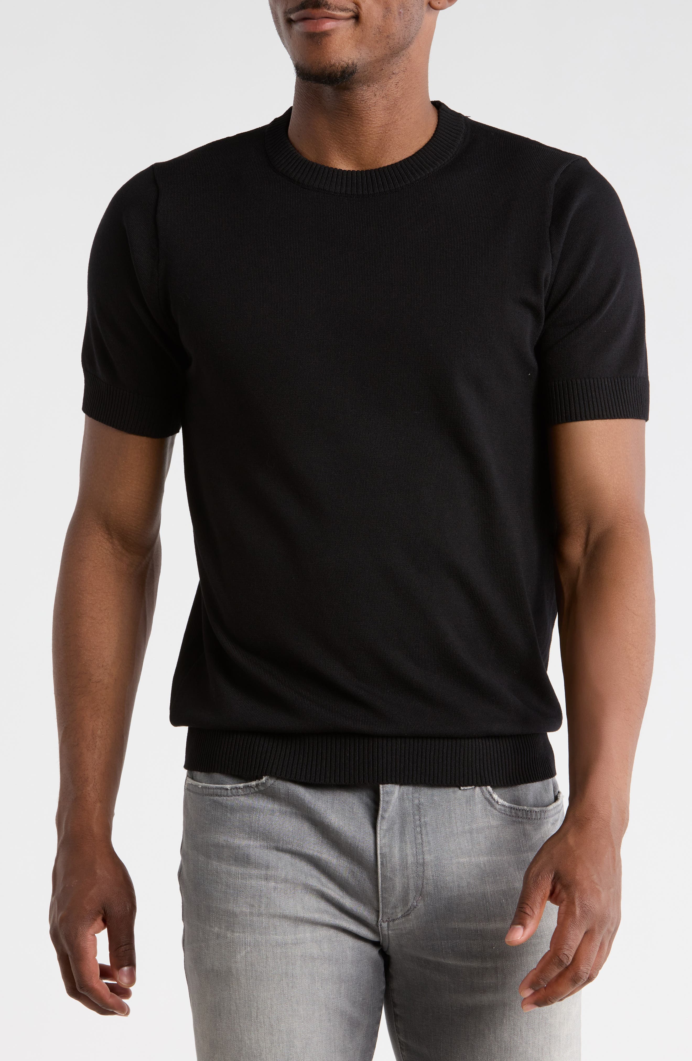 T.R. PREMIUM Short Sleeve Knit Sweater