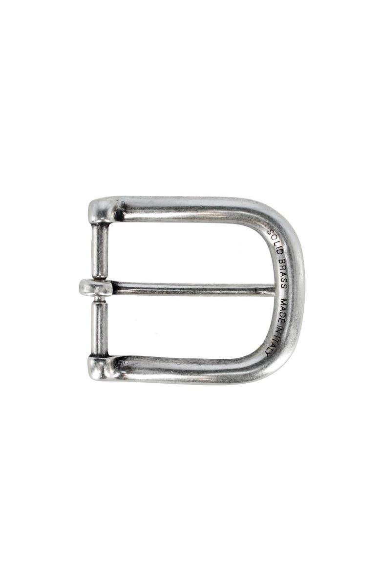 35mm Italian Distinct Vineyard Solid Brass Harness Belt Buckle, Alternate, color, English Silver