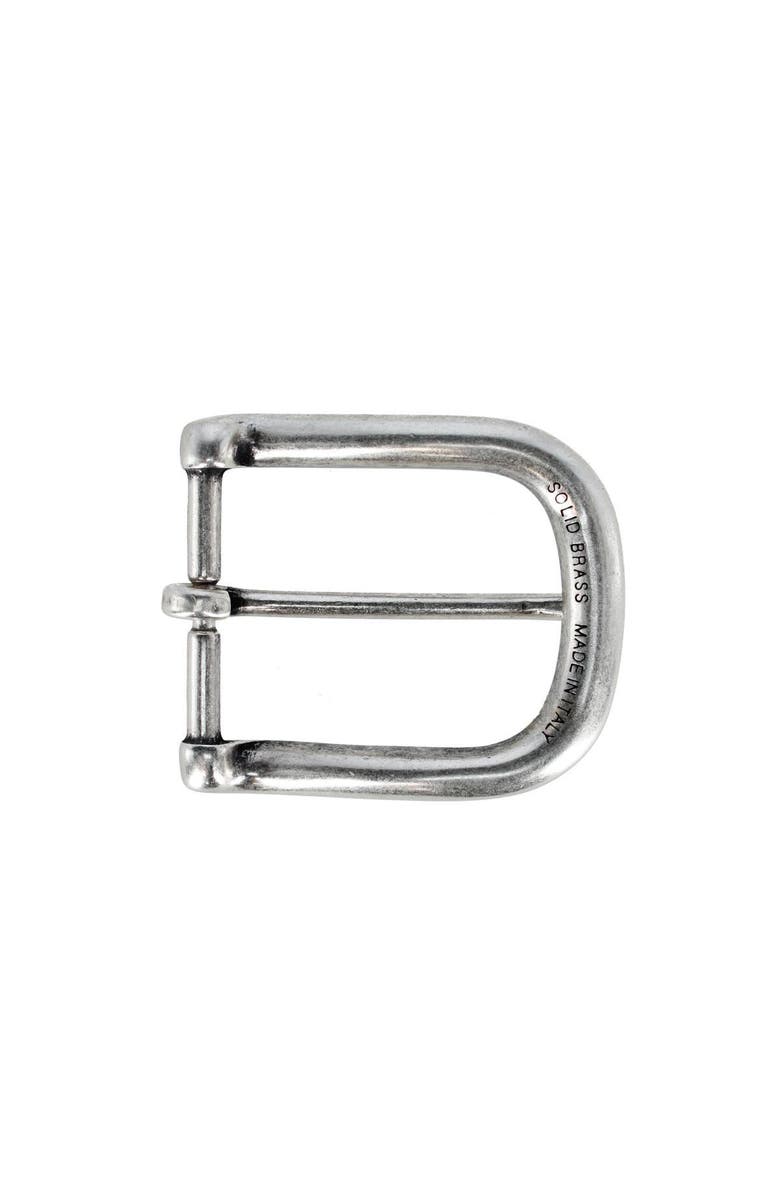 Trafalgar 35mm Italian Distinct Vineyard Solid Brass Harness Belt Buckle, Alternate, color, English Silver