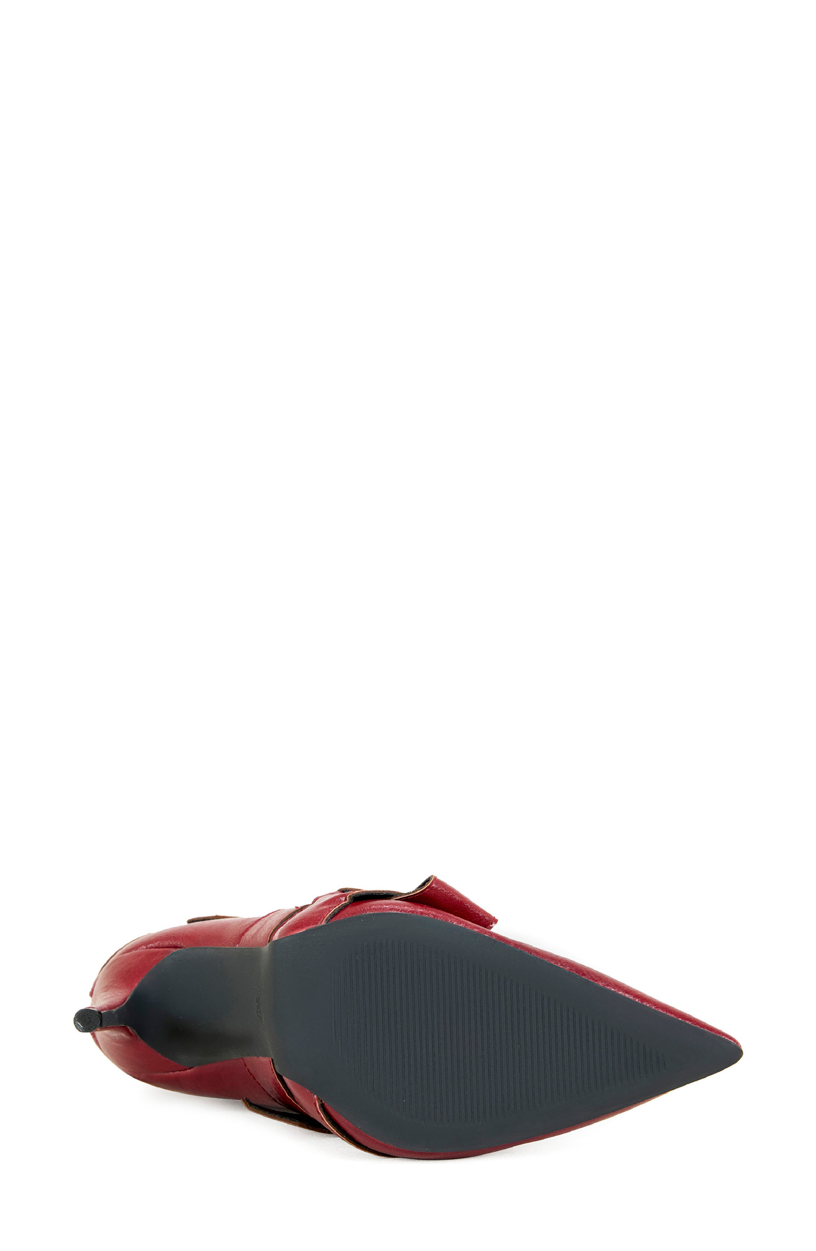 AZALEA WANG Alcetas Buckle Bootie, Alternate, color, Red