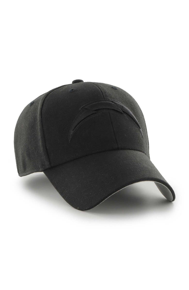 '47 Men's '47 Black Los Angeles Chargers Tonal MVP Adjustable Hat, Alternate, color, Black