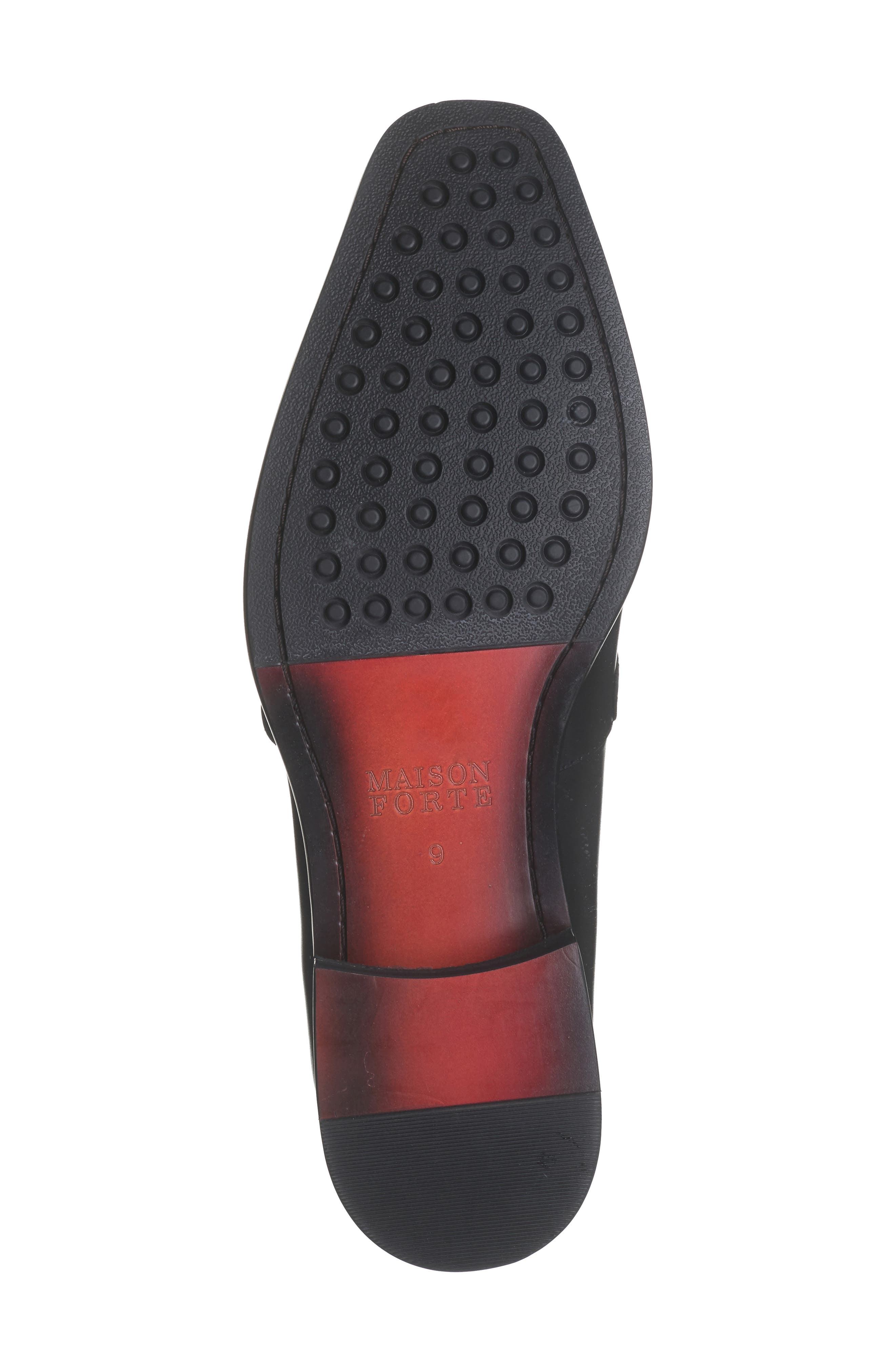 Maison Forte Milos Braided Strap Loafer, Alternate, color, Black