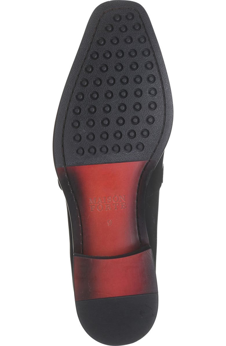 Maison Forte Milos Braided Strap Loafer, Alternate, color, Black