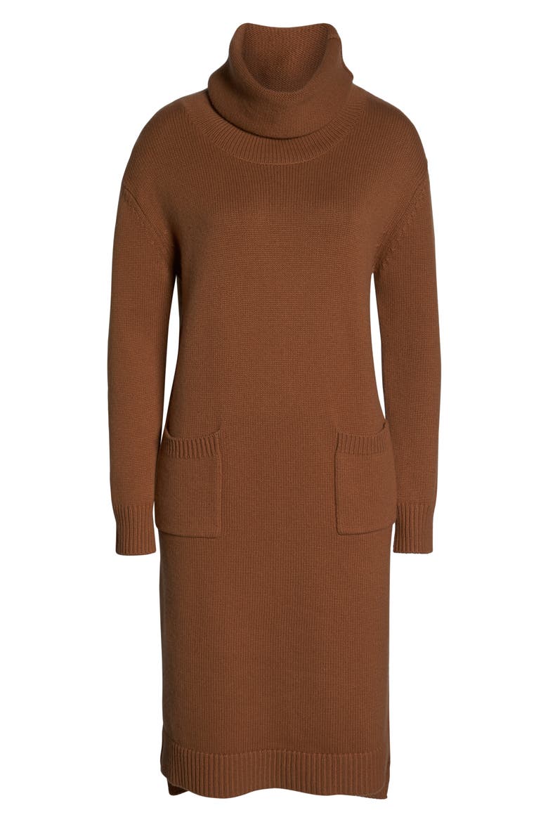 Turtleneck Sweater Dress, Alternate, color, ORANGE