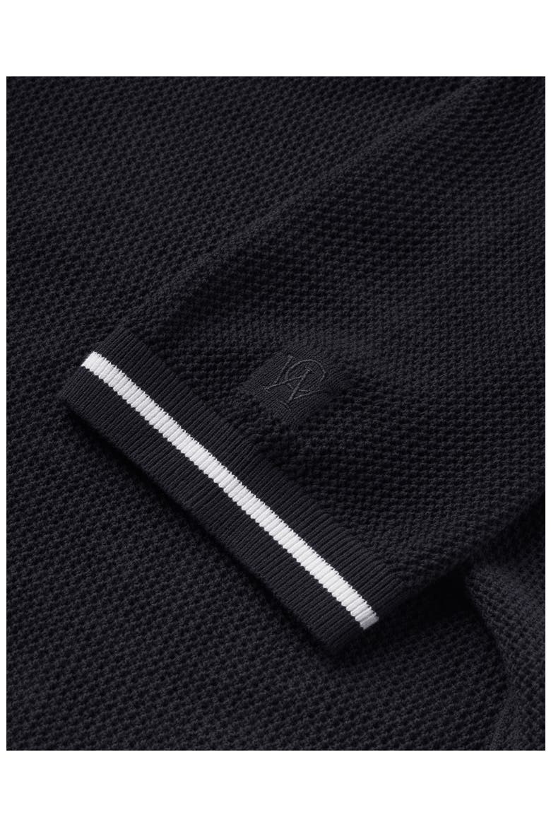 Sydney Cotton Mesh Golf T-Shirt, Alternate, color, BLACK WHITE