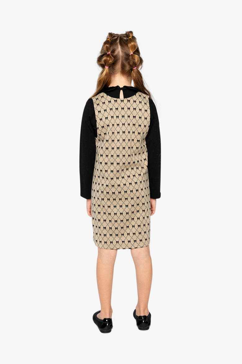 Bow Tie Jacquard Front Pocket Jumper, Alternate, color, Beige Printed Bow Ties