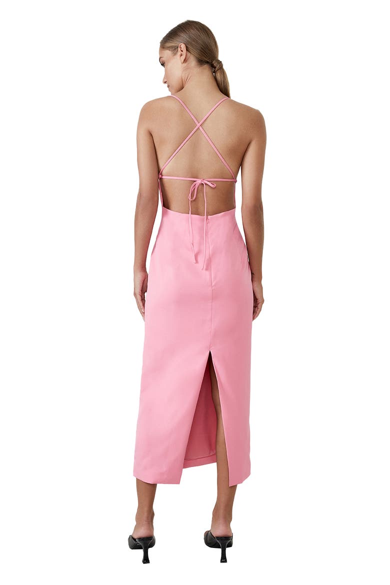 Jillian Square Neck Dress, Alternate, color, PINK SORBET