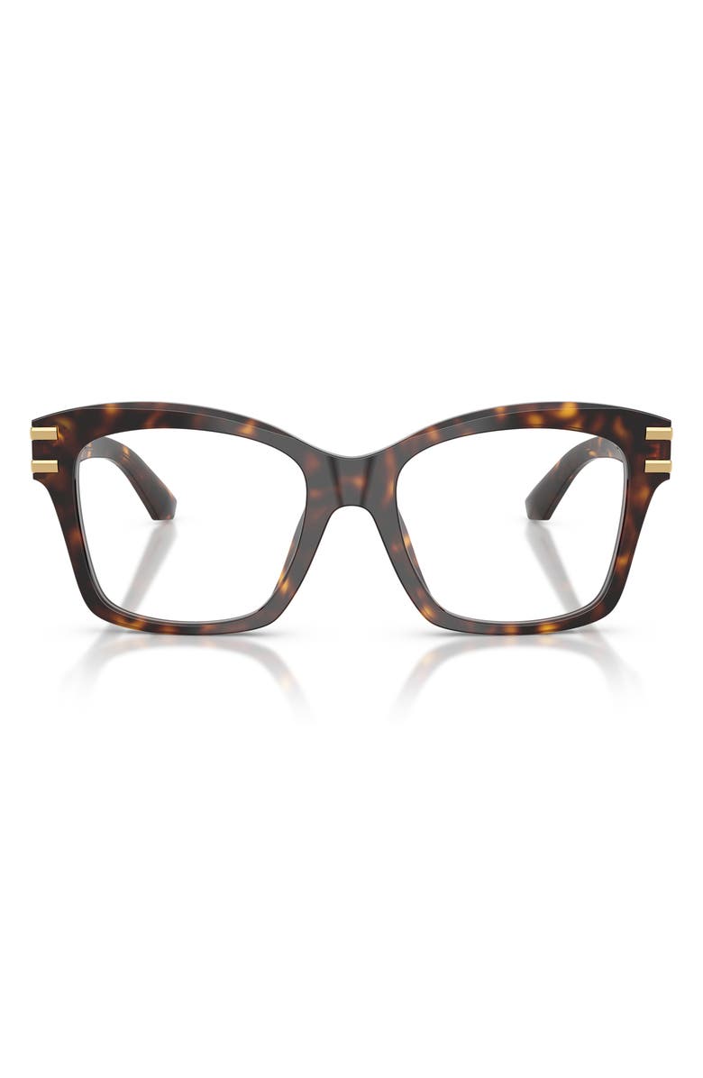 Dolce&Gabbana 54mm Square Optical Glasses, Main, color, Havana