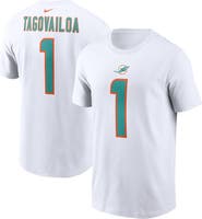 Nike Men's Nike Tua Tagovailoa White Miami Dolphins Player Name & Number T-Shirt