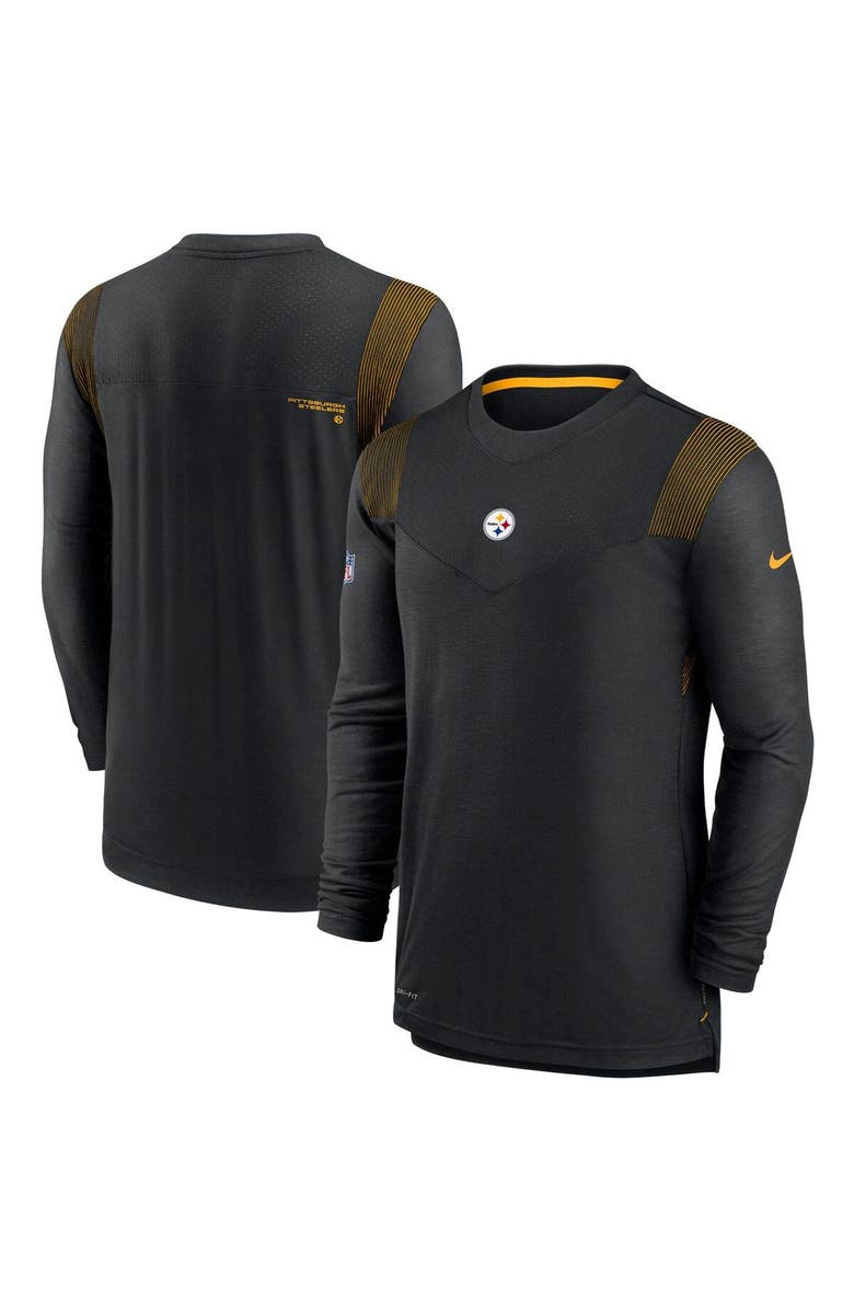 Nike Men's Nike Black Pittsburgh Steelers Sideline Player UV Performance Long Sleeve T-Shirt, Main, color, 