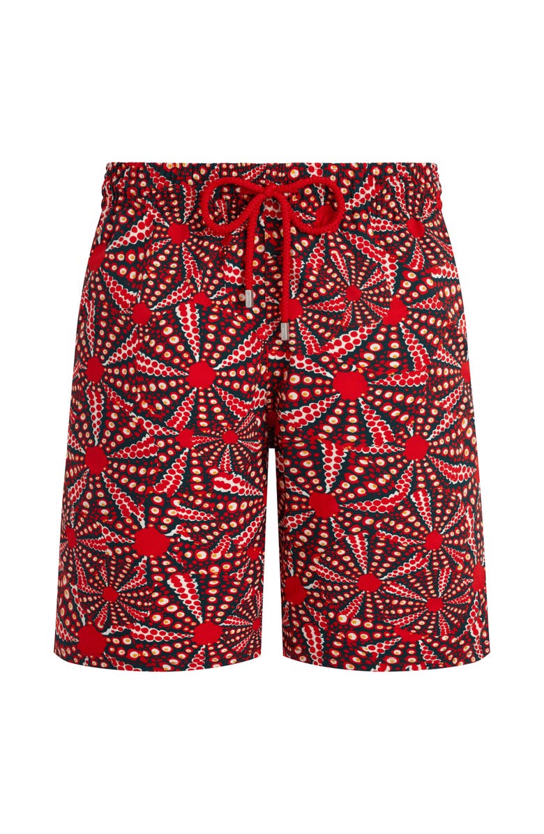 Vilebrequin Men's Oursinades Stretch Board Shorts, Alternate, color, Coquelicot