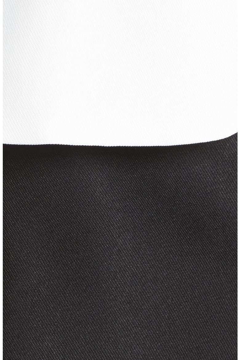 Colorblock Strapless Mermaid Gown, Alternate, color, BLACK/ WHITE