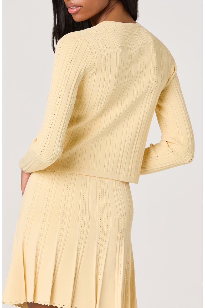 Myrtle Pointelle Knit Cardigan, Alternate, color, BUTTER