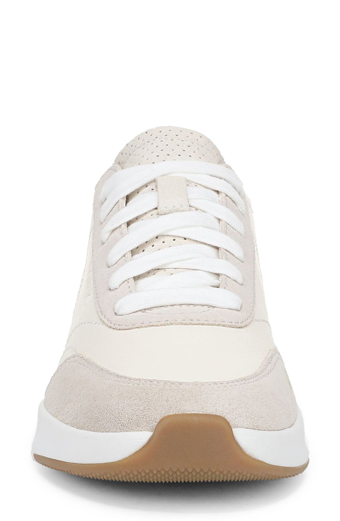 Uptown Nubuck Sneaker, Alternate, color, IVORY/SILVER LEATHER
