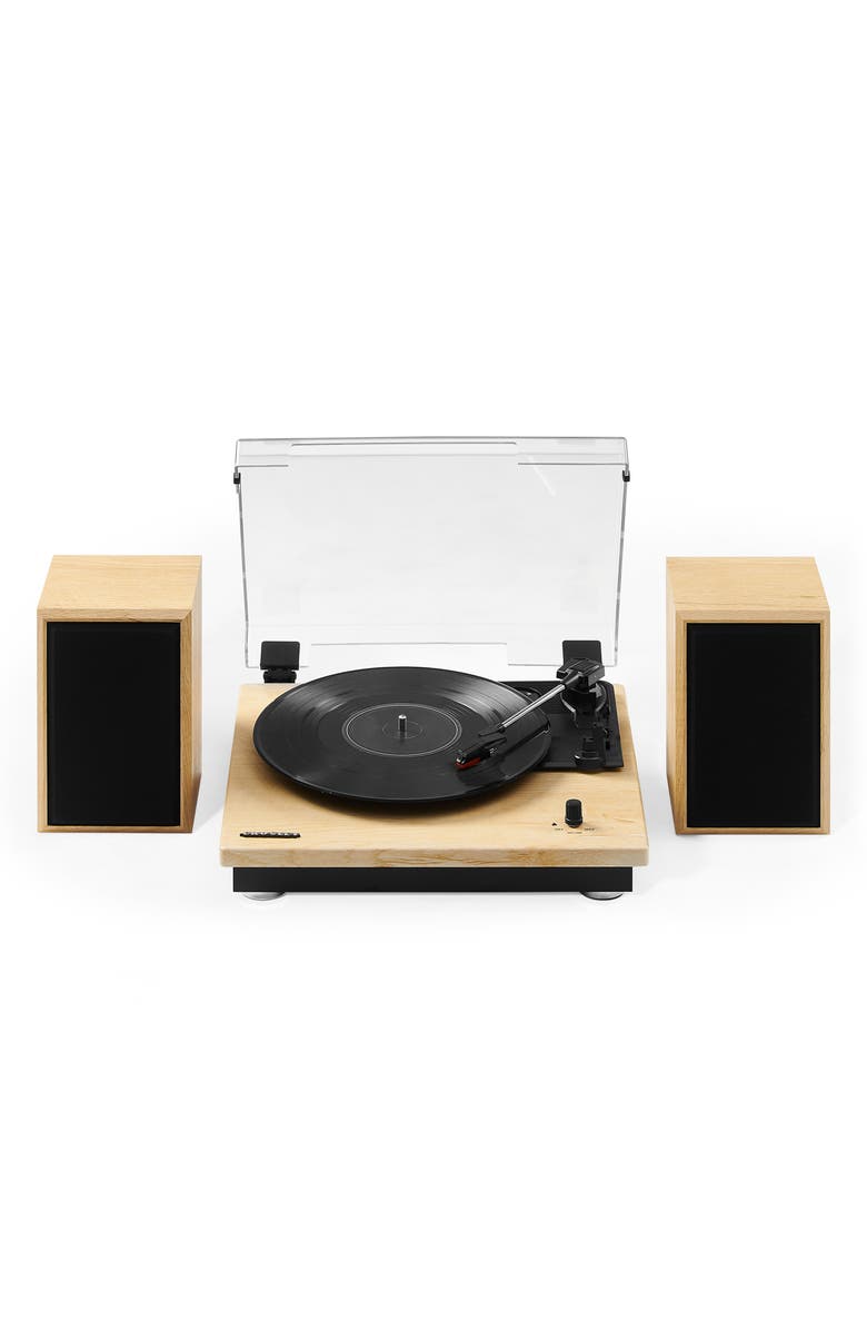 Crosley Radio Brio 3-Speed Turntable & Bookshelf Speakers Set, Alternate, color, Natural