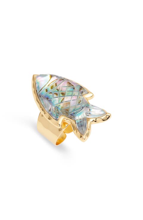 Abalone Fish Adjustable Ring
