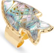 NEST Jewelry Abalone Fish Adjustable Ring