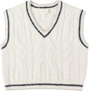 Rylee + Cru Kids' Cable Knit Sweater Vest