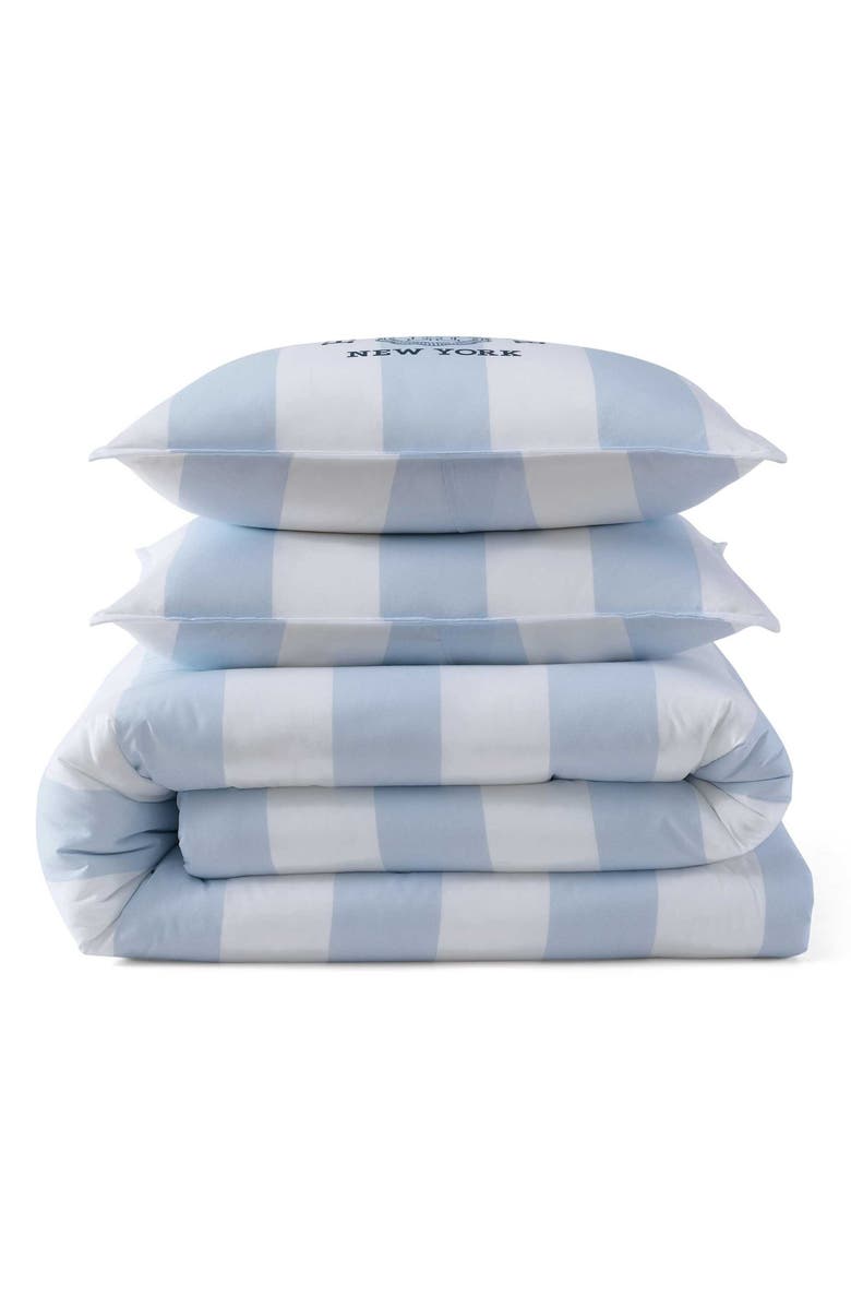 Tommy Hilfiger Berkely Stripe Comforter & Shams Set, Main, color, White/ Boathouse Blue