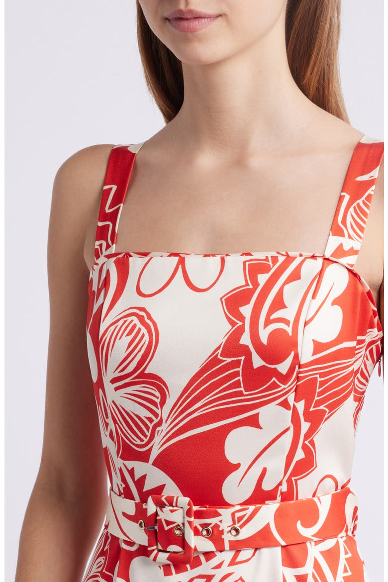 Nenette Floral Maxi Dress, Alternate, color, RED MULTI
