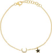 EFFY Diamond Crescent Moon & Enamel Star Charm Bracelet