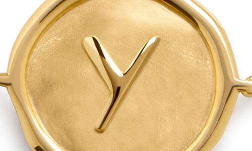 Monica Vinader Initial Stamp Charm Bracelet In 18ct Gold Vermeil Y