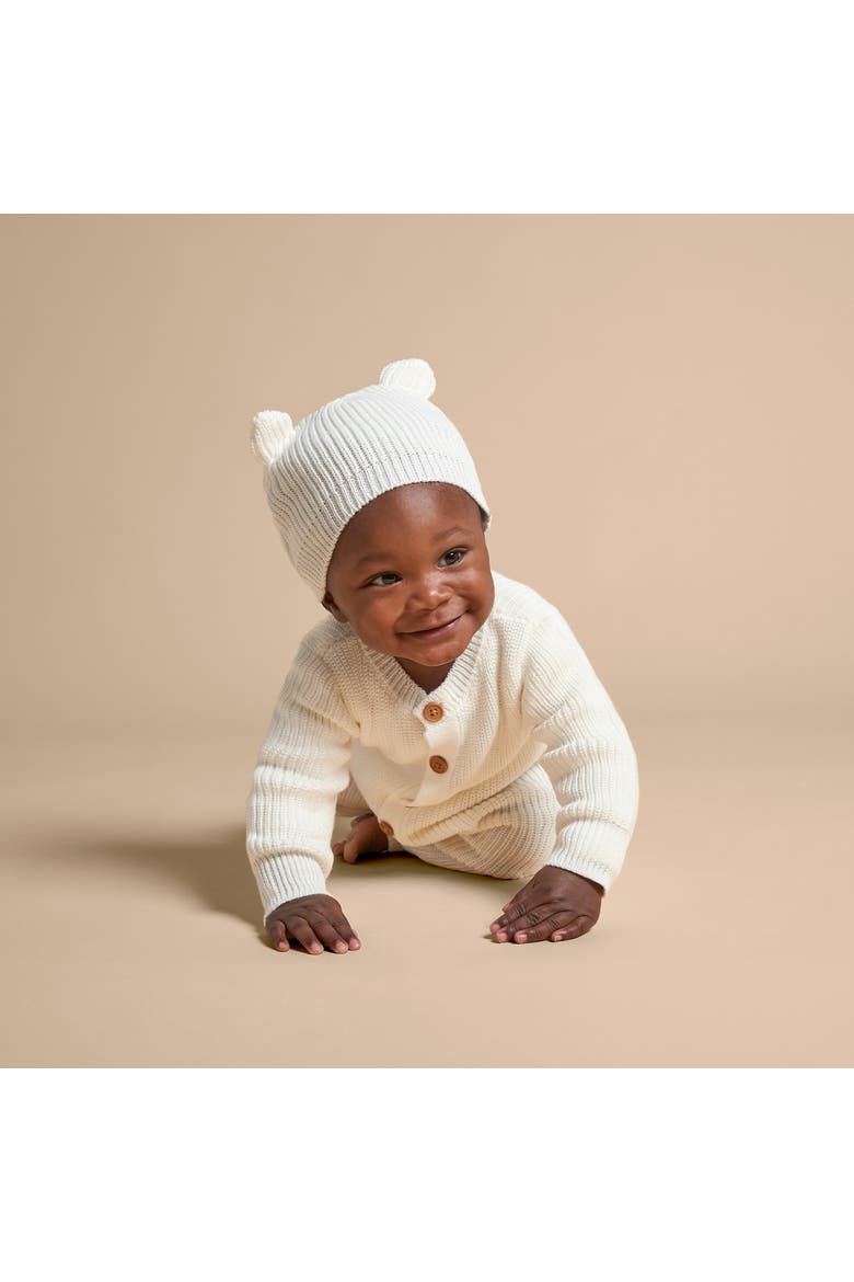 Romper & Hat Set, Alternate, color, Ivory