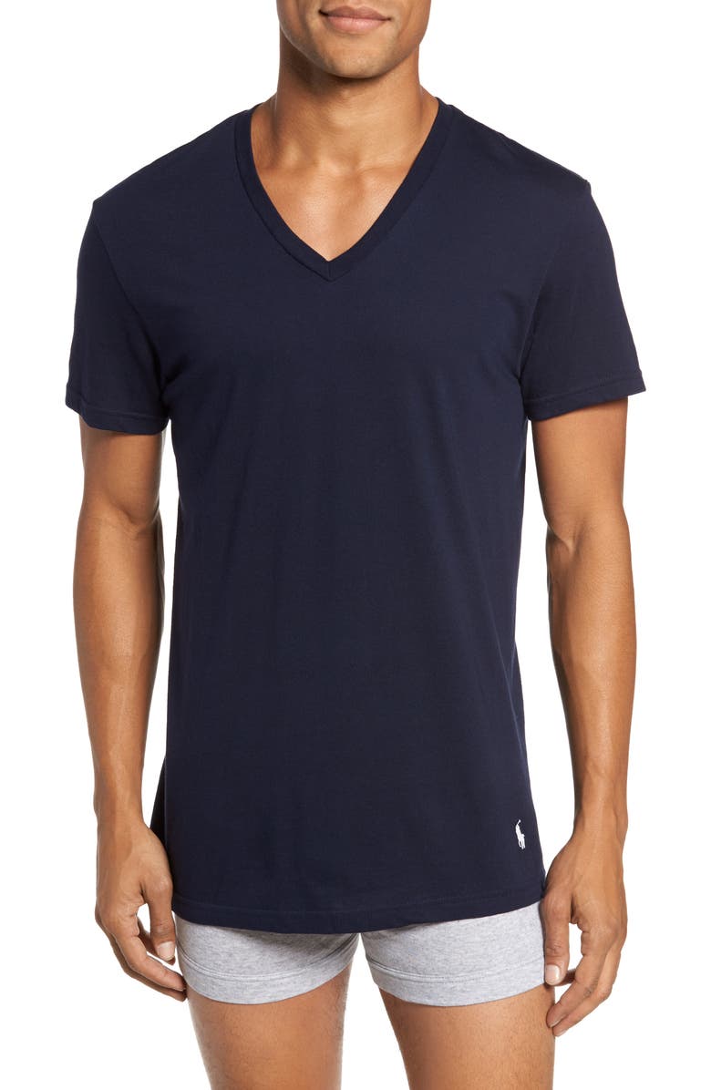 Polo Ralph Lauren 3-Pack V-Neck T-Shirts, Main, color,