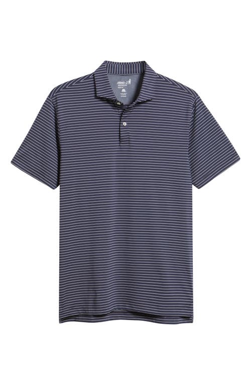Johnnie-o Beau Stripe Performance Polo In Blue