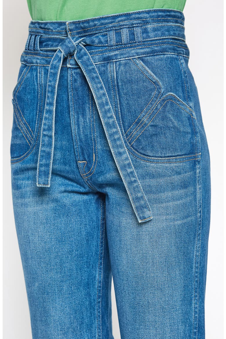 Bella Fashion Seamed Pocket Wide Leg Jeans, Alternate, color, BEND