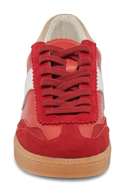 Dolce Vita Notice Wide Sneakers Crimson Suede In Red