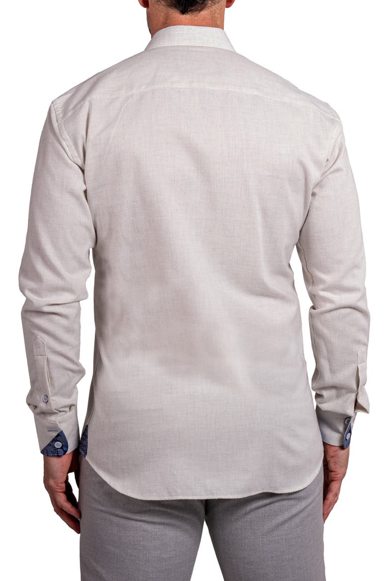 Einstein Ascension Contemporary Fit Button-Up Shirt, Alternate, color, WHITE