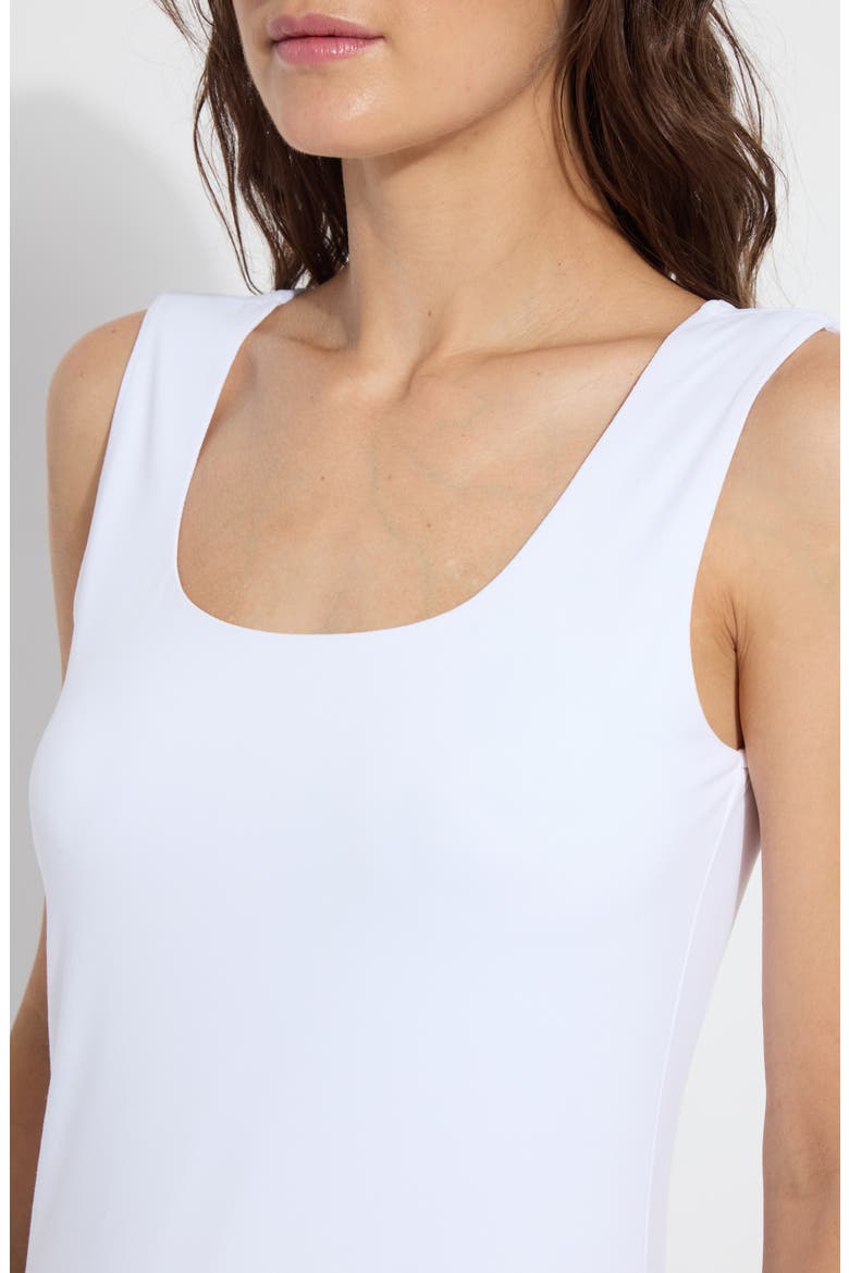 'Lyssentials Evie Scoop Neck Tank, Alternate, color, WHITE