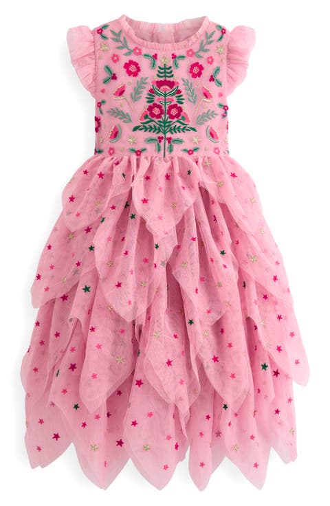 Kids' Embroidered Tiered Tulle Party Dress (Toddler, Little Kid & Big Kid)