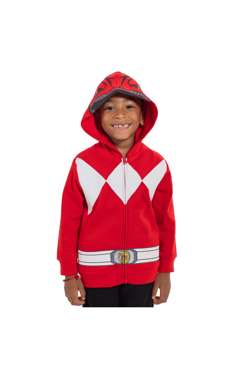 Power Rangers Cosplay Zip-Up Hoodie, Alternate, color, Red Ranger Red