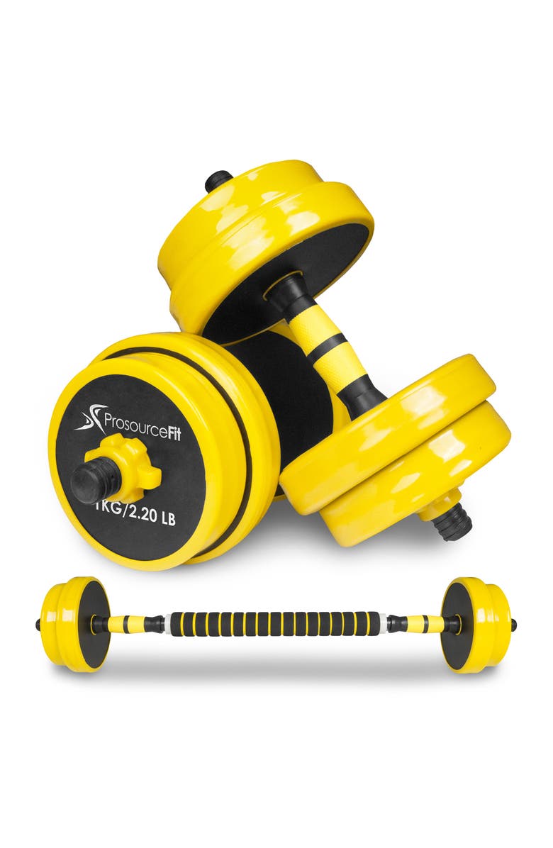 ProsourceFit Adjustable Dumbbells and Barbell Set, Main, color, 22 Lb