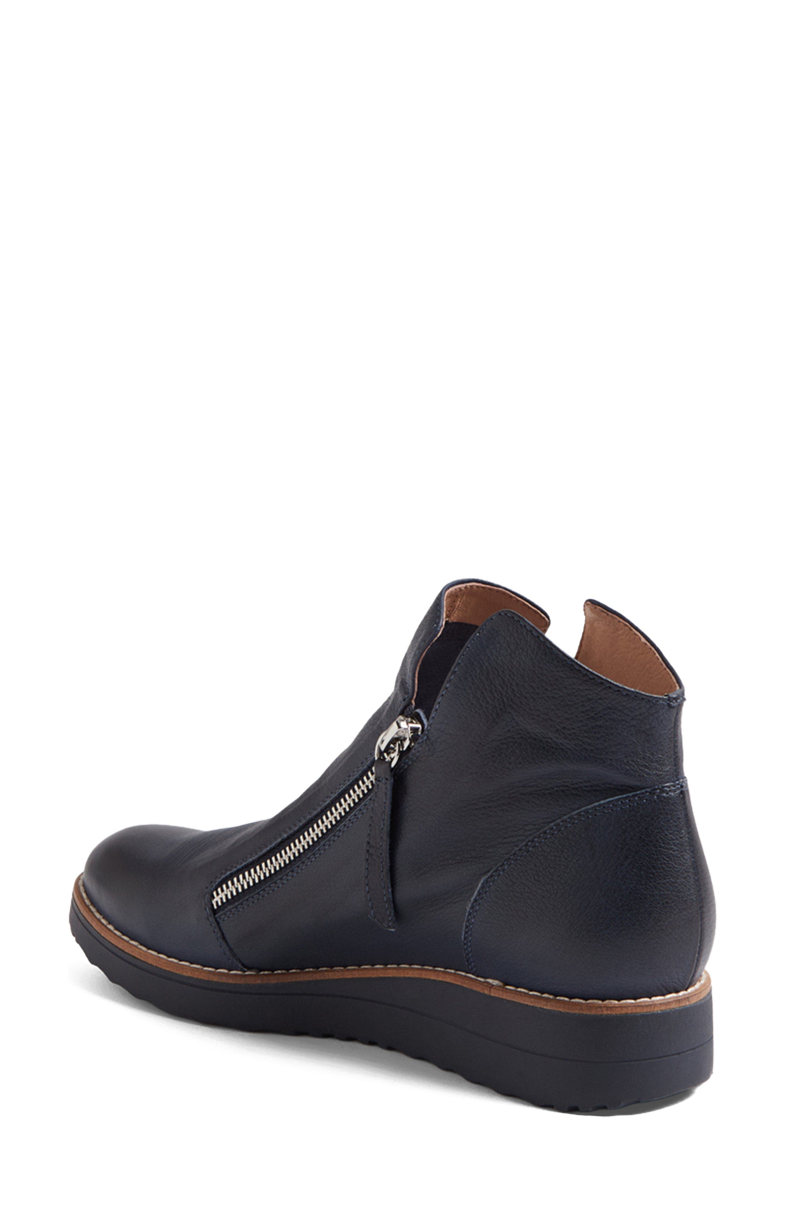 Ohmy Double Zip Boot, Alternate, color, Navy/ Navy Sole Leather
